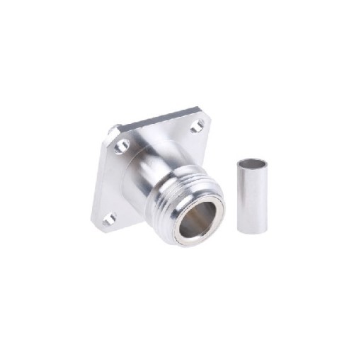 N Type Connector Crimp 50Ω Straight Panel Mount Jack Termination 11GHz for RG58