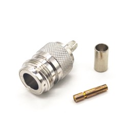 N Type Connector Crimp Female Straight for RG58 RG142