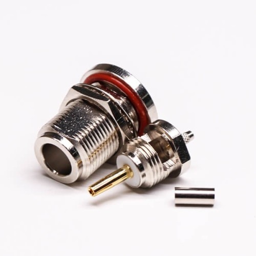 N Type Connector IP67 180 Degree Female Crimp Type for Cable