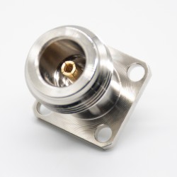 N Type Connector Jack Straight 4Hole Flange for Panel Mount