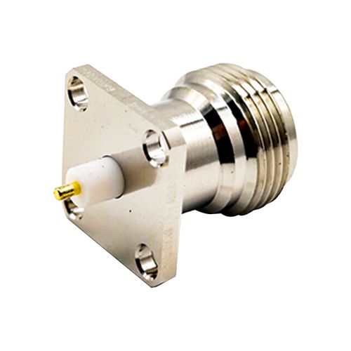 N Type Connector Jack Straight 4Hole Flange for Panel Mount N Type Connector Jack Straight 4Hole Flange for Panel Mount