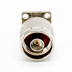 N Type Connector Panel Mount Straight Male with 4 Holes Flange