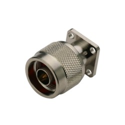 N Type Connector Panel Mount Straight Male with 4 Holes Flange