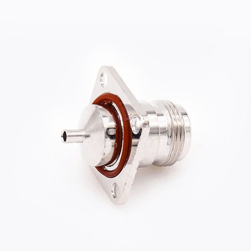 N Type Connector Waterproof Female Straight 4 Hole Flange Solder for Semi-rigid 086 cable N Type Connector Waterproof Female Straight 4 Hole Flange Solder for Semi-rigid 086 cable