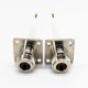 N Type Female Chassis Mount Connector Female 180 Degree 4 Hole Flange Mount N Type Female Chassis Mount Connector Female 180 Degree 4 Hole Flange Mount