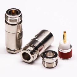 N Type Female Connector Straight Clamp Type for Cable