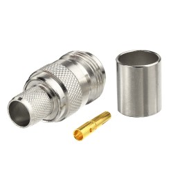 N Type Female Jack Crimp RF Coaxial Connector for RG213 7DFB LMR400 Cable