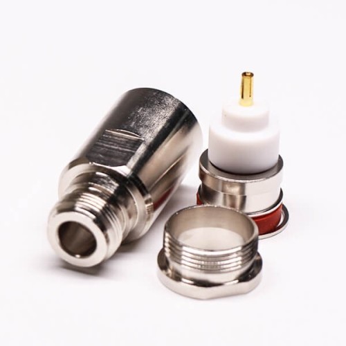 N Type Female RF Connector Straight 180 Degree Clamp Type N Type Female RF Connector Straight 180 Degree Clamp Type