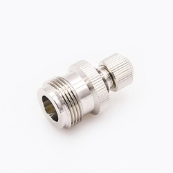 N Type Female RF Connector Straight Clamp for Semi-rigid 141 Cable