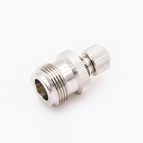 N Type Female RF Connector Straight Clamp for Semi-rigid 141 Cable N Type Female RF Connector Straight Clamp for Semi-rigid 141 Cable