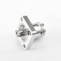N Type Female Straight 4 Hole Flange Solder for Cable