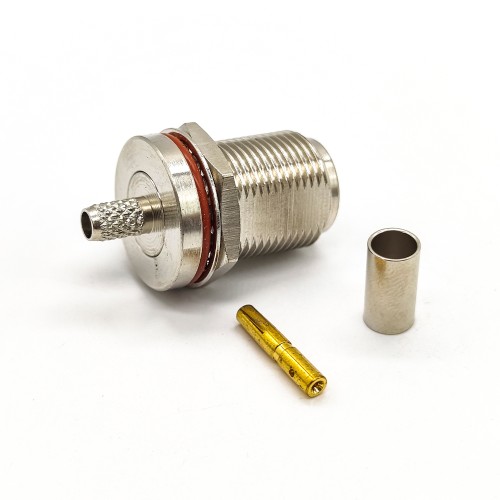 N-type Hermetic Connector Bulkhead Straight Female Crimp for RG58 RG142 SYV50-3 N-type Hermetic Connector Bulkhead Straight Female Crimp for RG58 RG142 SYV50-3