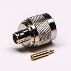N Type Male 180 Degree Coaxial Connector Solder Type for Cable