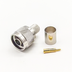 N Type Male Connector for LMR400 Straight Crimp for 7D-FB