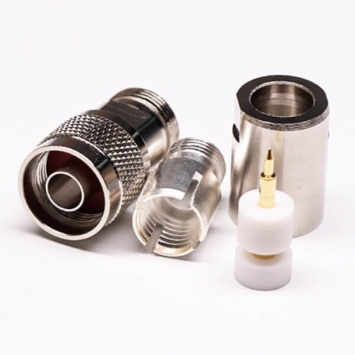 N Type Male RF Connectors Straight 180 Degree Clamp Type N Type Male RF Connectors Straight 180 Degree Clamp Type
