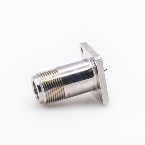 N Type RF Connector Female Straight 4 Hole Flange Solder Cup for Cable N Type RF Connector Female Straight 4 Hole Flange Solder Cup for Cable
