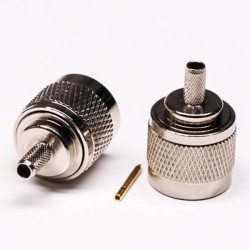N Type RF Connector Straight Male Crimp Type for Cable