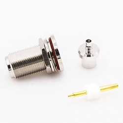 N Type Solder Connector Female Straight Waterproof Bulkhead for RG174 RG316