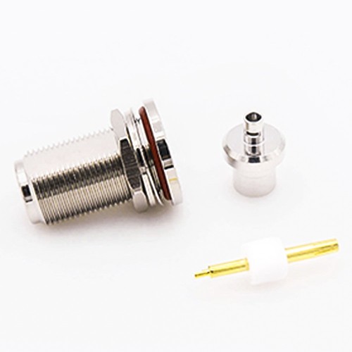 N Type Solder Connector Female Straight Waterproof Bulkhead for RG174 RG316