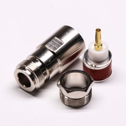 N Type Straight Female Coaxial Connector Clamp Type for Cable