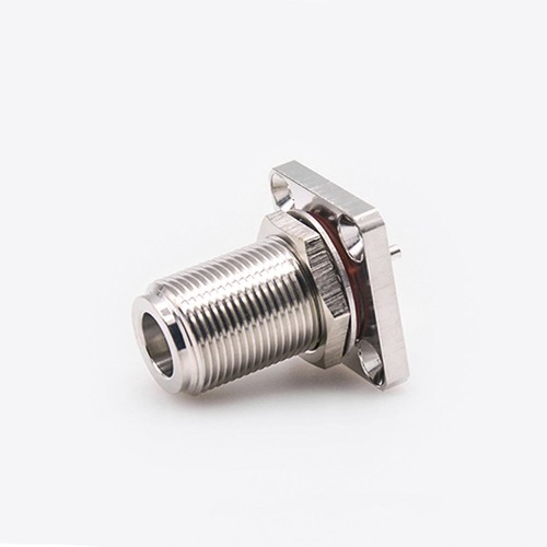 N Waterproof Connector Female Bulkhead 4 Hole Flange Straight Solder for Cable N Waterproof Connector Female Bulkhead 4 Hole Flange Straight Solder for Cable