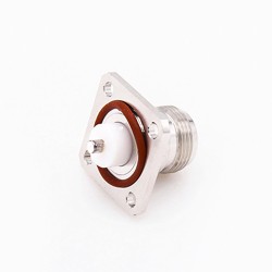 N Waterproof Type Connector Welding Plate 4 Hole Flange Straight Female Solder for PCB Mount