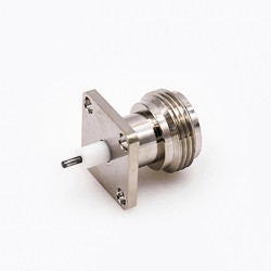 PCB N Connector Welding Plate 4 Hole Flange Straight Female Solder