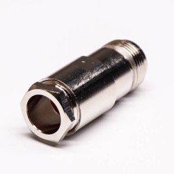 RF Coaxial Connector 180 Degree Jack Clamp Type Coaxial Cable