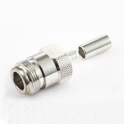 RG58 N Type Connector Straight Female Crimp for SYV50-3 RG142