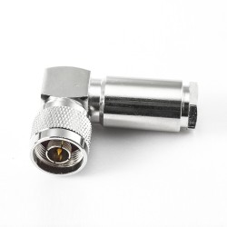 Right Angle Type N Connector Male Clamp for RG8U LMR400
