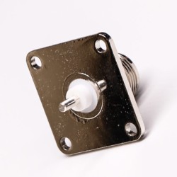 Solder N Type Connector Straight Female 4 Hole Flange Through Hole