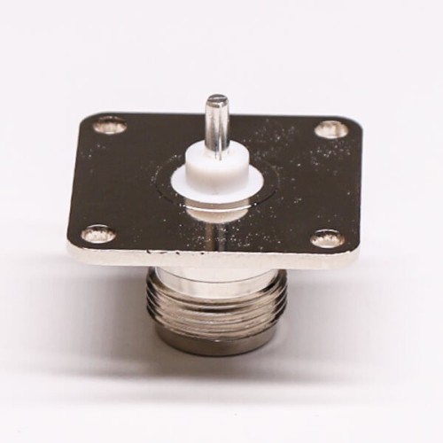 Solder N Type Connector Straight Female 4 Hole Flange Through Hole Solder N Type Connector Straight Female 4 Hole Flange Through Hole