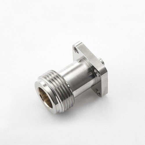 Type N Connector 50 Ohm Welding Plate 4 Hole Flange Straight Female Solder for Semi-flexible Semi-rigid-2 Type N Connector 50 Ohm Welding Plate 4 Hole Flange Straight Female Solder for Semi-flexible Semi-rigid-2