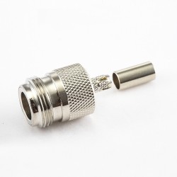 Type N Connector for RG58 Cable Straight Female Crimp for SYV50-3 RG142