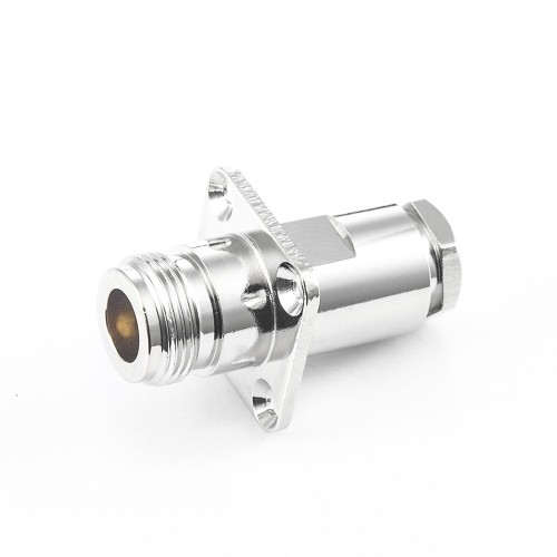 Type N Connector RG58 Female Straight 4 Hole Flange Clamp for RG142 SYV50-3 Type N Connector RG58 Female Straight 4 Hole Flange Clamp for RG142 SYV50-3