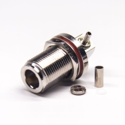 Type N Connector Right Angle Female Blukhead Crimp Type for Cable Waterproof
