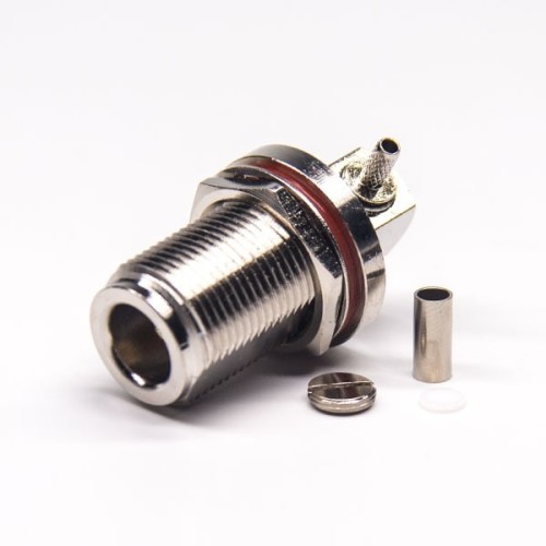 Type N Connector Right Angle Female Blukhead Crimp Type for Cable Waterproof