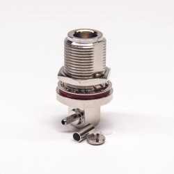 Type N Connector Right Angle Female Blukhead Crimp Type for Cable Waterproof