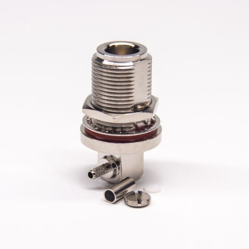 Type N Connector Right Angle Female Blukhead Crimp Type for Cable Waterproof