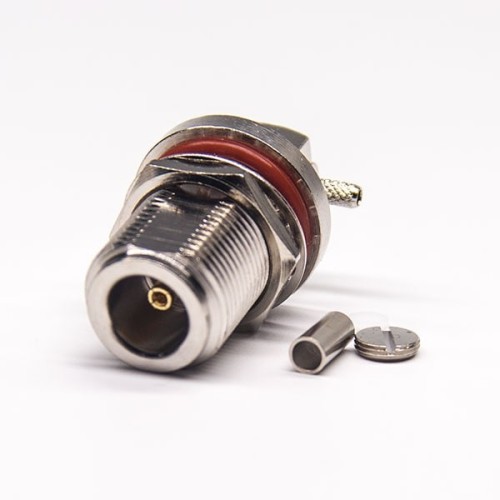 Type N Connector Right Angle Female Blukhead Crimp Type for Cable Waterproof