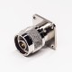 Type N Male Flange Mount Connector 4 Hole Straight Solder Type for Cable Type N Male Flange Mount Connector 4 Hole Straight Solder Type for Cable