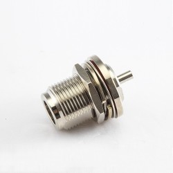 Waterproof N Connector Bulkhead Female Straight Crimp for RG178 1.45MM