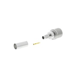 20pcs QMA Connector 50Ω Cable Mount Plug Crimp Solder Termination for RG142 B/U