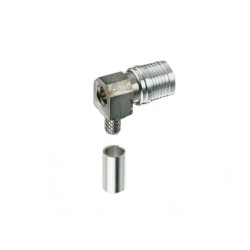 20pcs QMA Male Connector Crimp Right Angle 50Ω Cable Mount for RG188