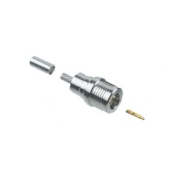 20pcs QMA Plug Connector Male Straight Cable Mount Connector Crimp for RG58 50Ω