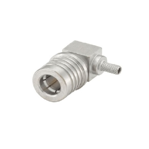 QMA Connector RF Plug Right Angle 50Ω Cable Mount Crimp Solder for RG174 A/U QMA Connector RF Plug Right Angle 50Ω Cable Mount Crimp Solder for RG174 A/U