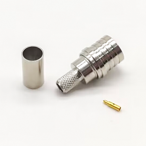 QMA Male Crimp Connector Straight 50Ω Cable Mount for RG58 C/U QMA Male Crimp Connector Straight 50Ω Cable Mount for RG58 C/U