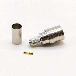 QMA Male Crimp Connector Straight 50Ω Cable Mount for RG58 C/U
