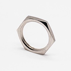 Hex Lock Nuts N Type Female Metal Nickel Plating
