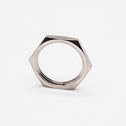Hex Lock Nuts N Type Female Metal Nickel Plating